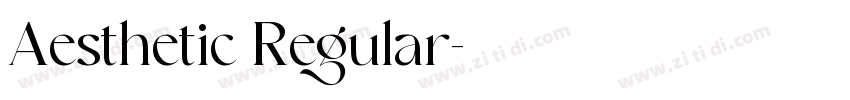 Aesthetic Regular字体转换